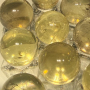 9個黃水晶球 約2.6cm-2.8cm直徑 贈底座
